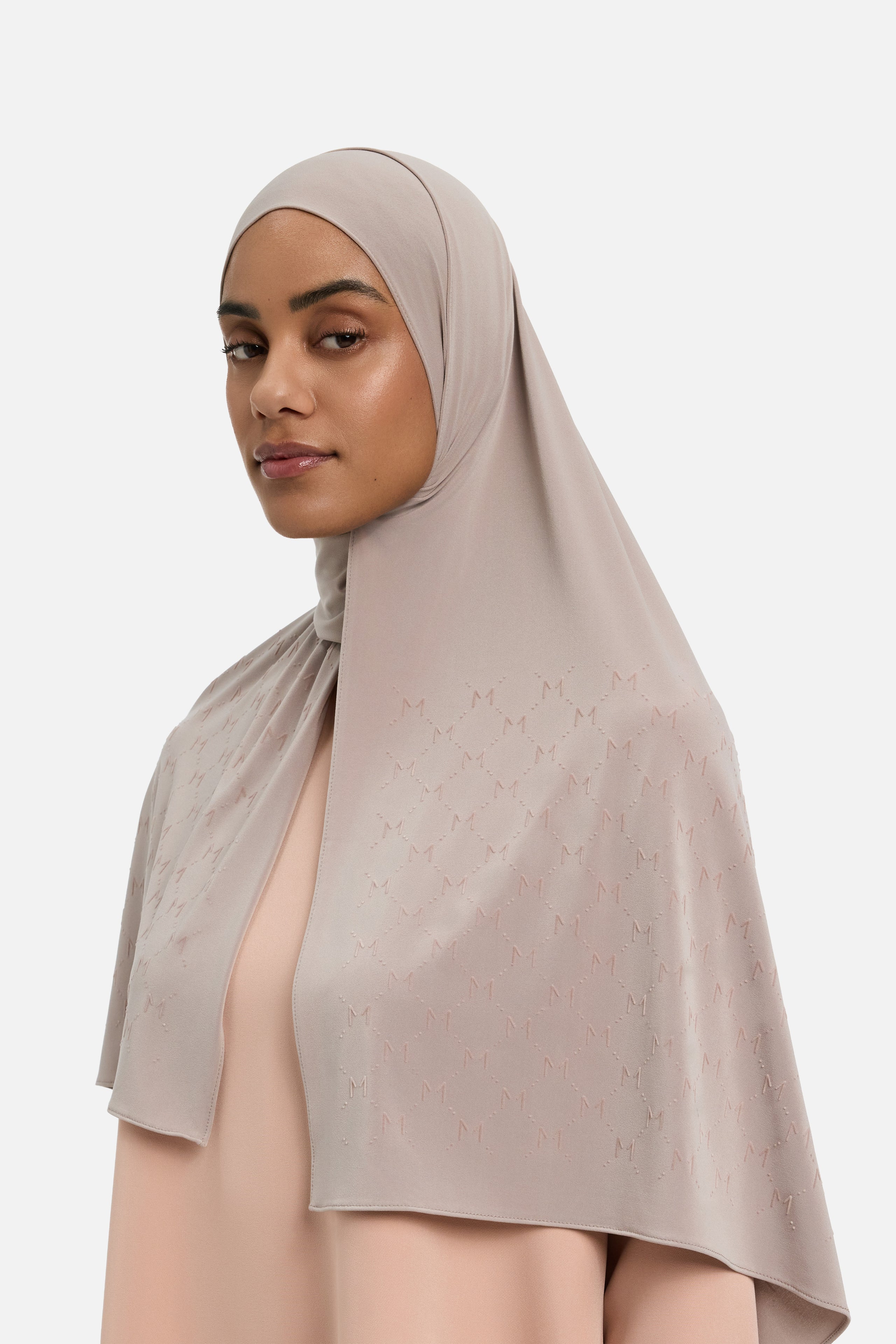 The Monogram Flock Scarf Premium | Mauve