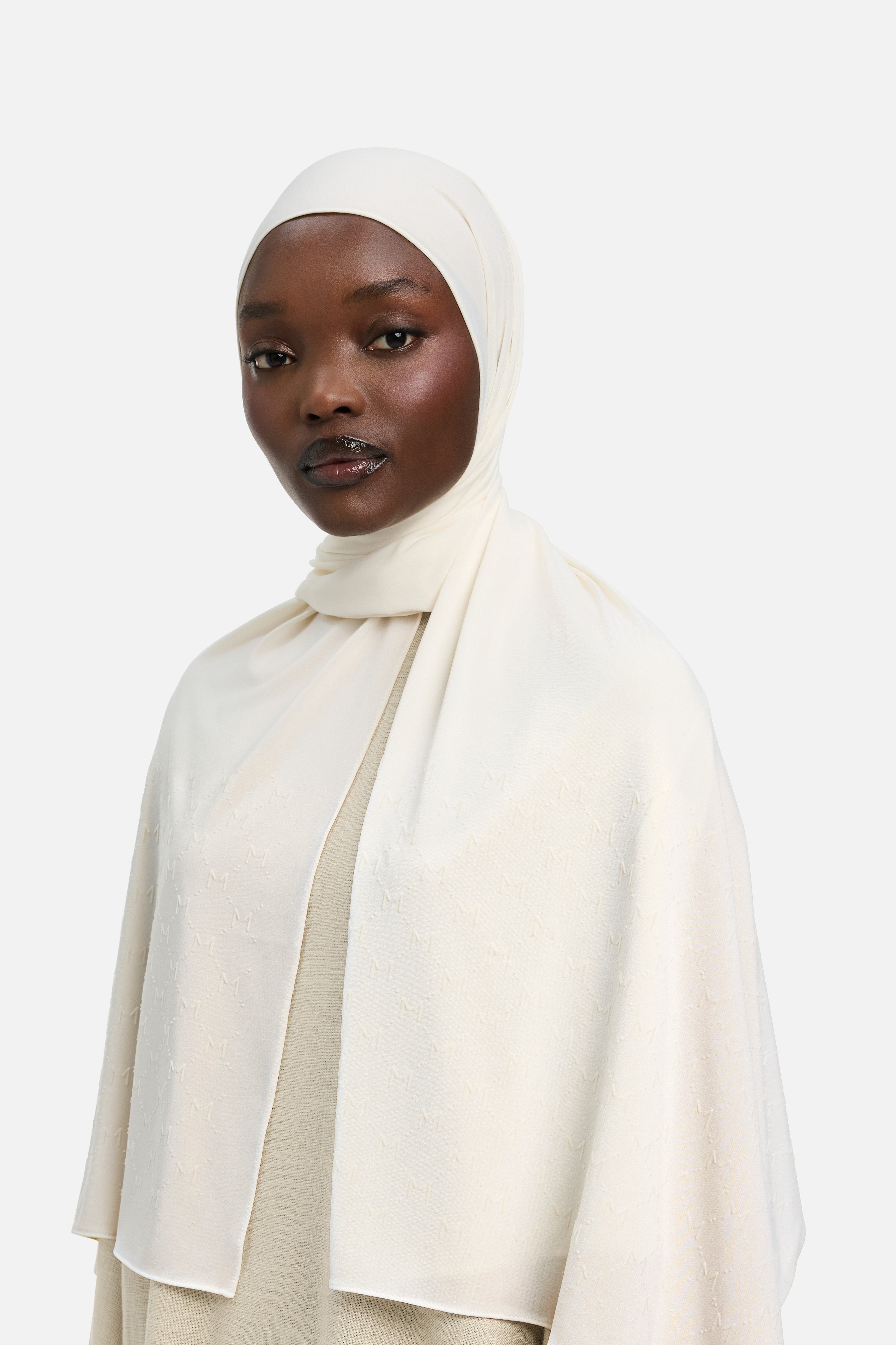The Monogram Flock Scarf Premium | Off White