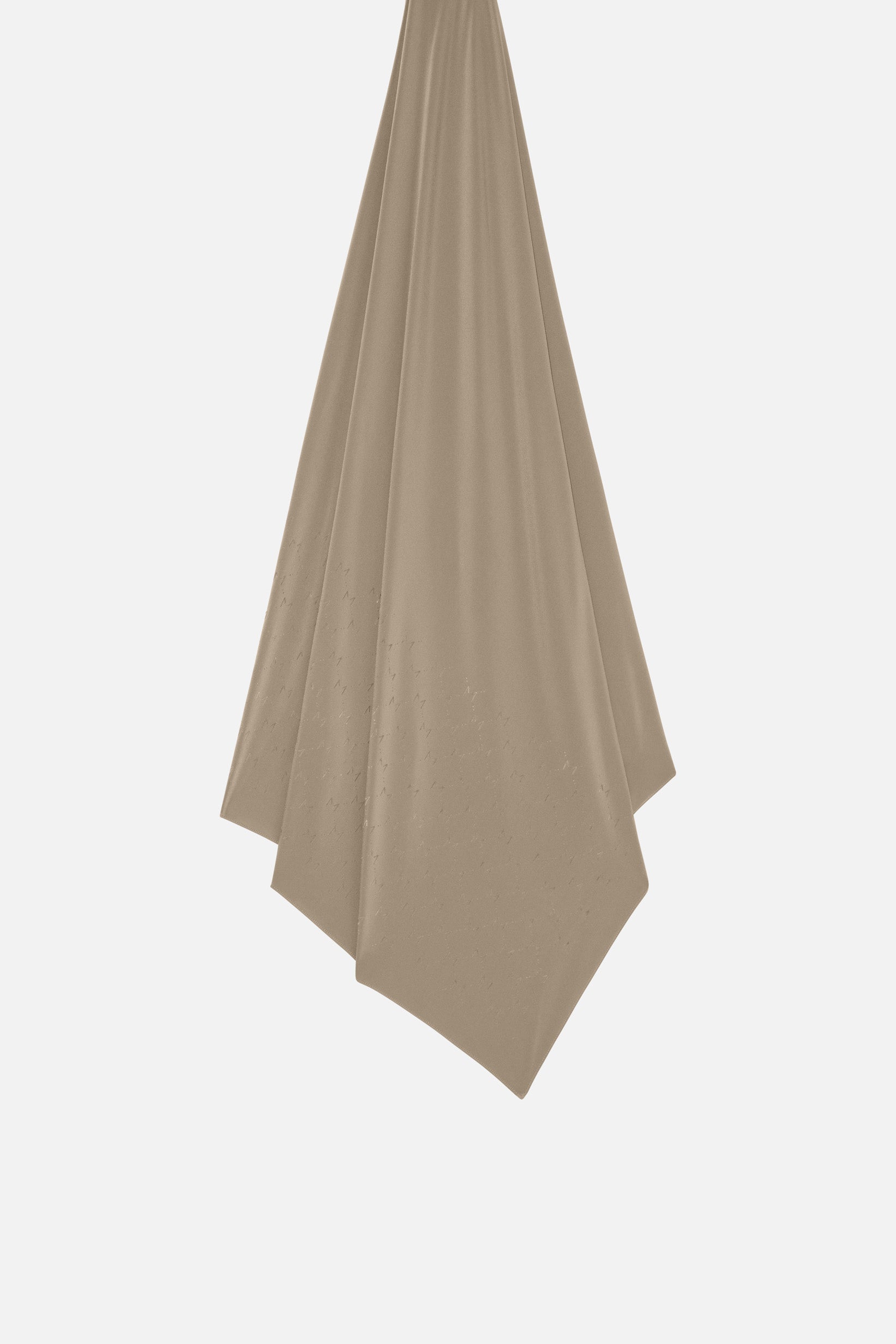 The Monogram Flock Scarf Premium | Taupe