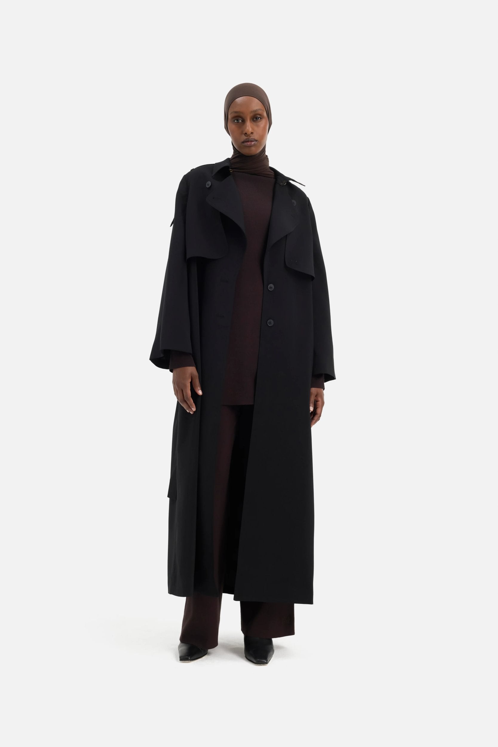 Trench Abaya | Black
