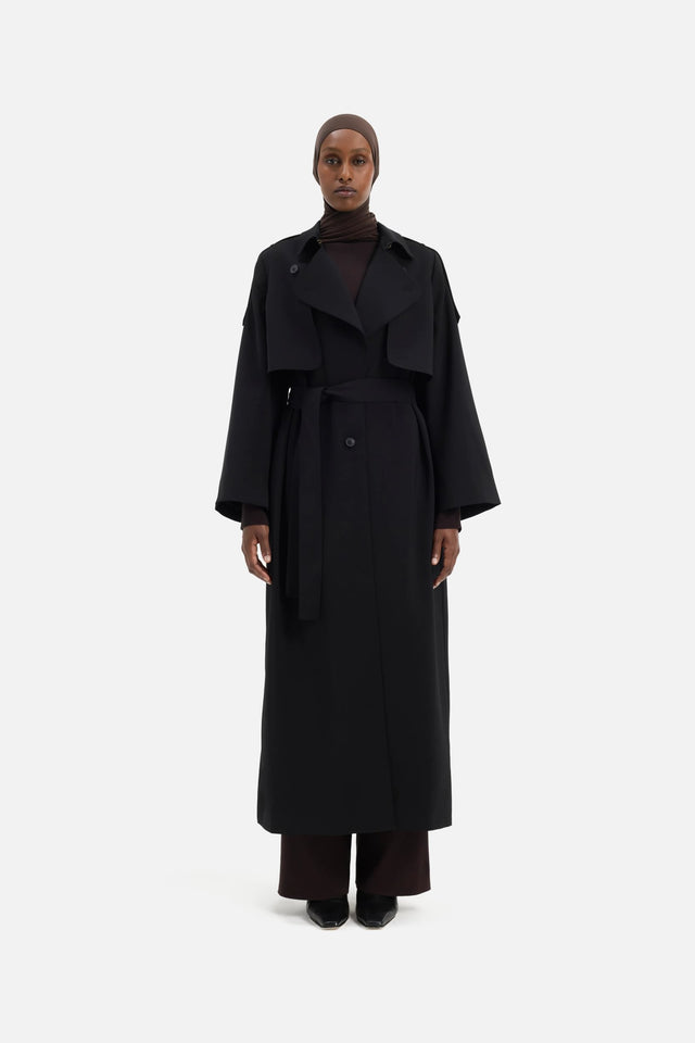 Trench Abaya | Black