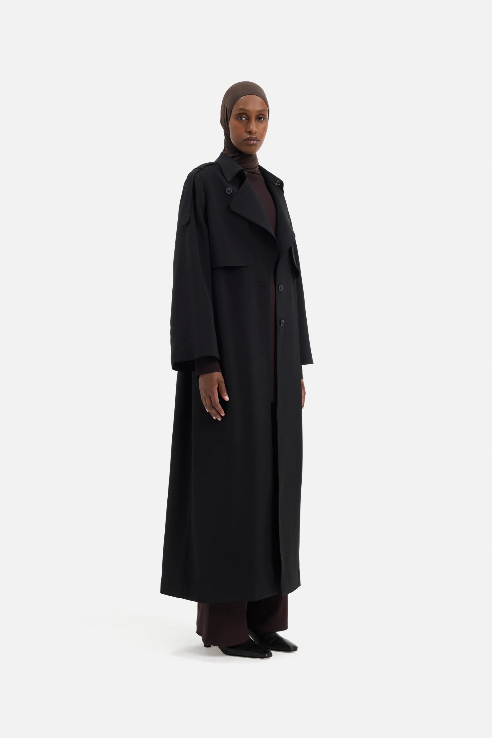 Trench Abaya | Black