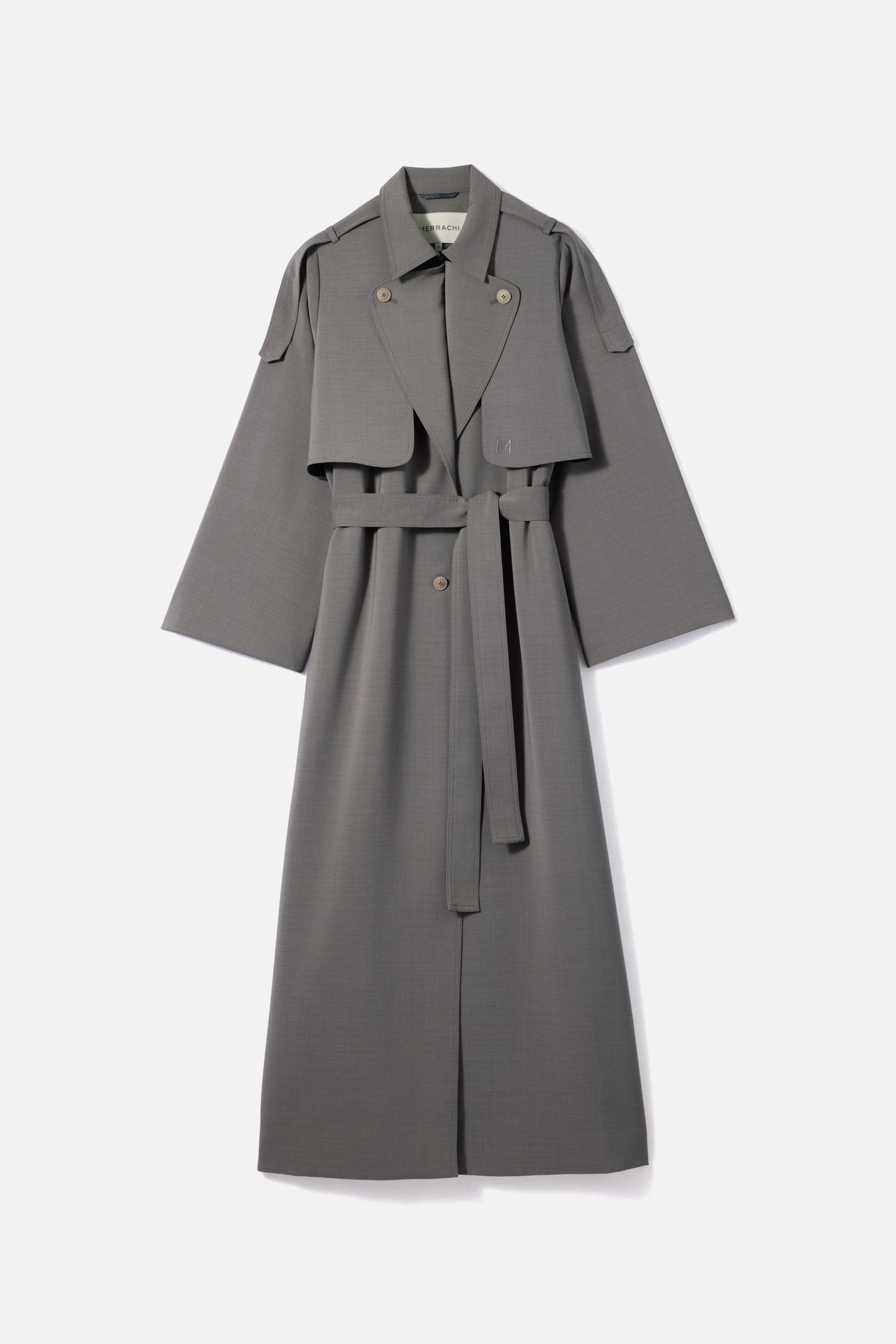Trench Abaya | Carbon Grey