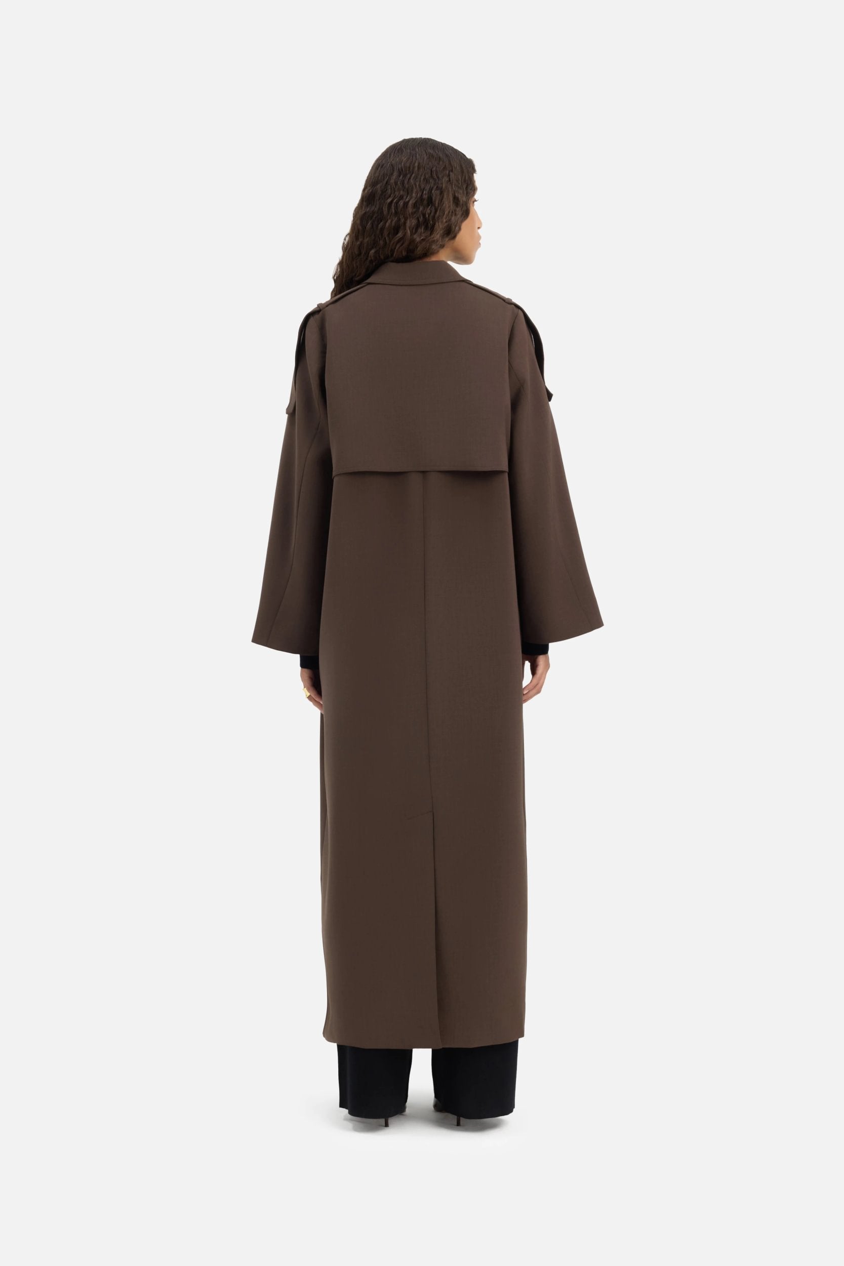 Trench Abaya | Dark Brown