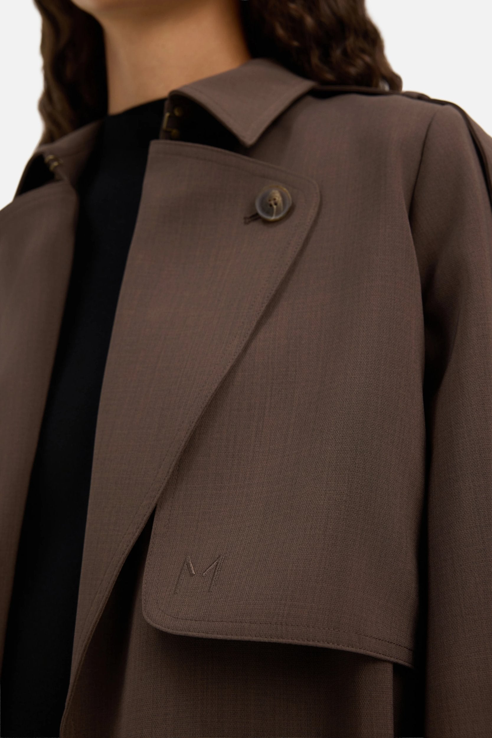 Trench Abaya | Dark Brown