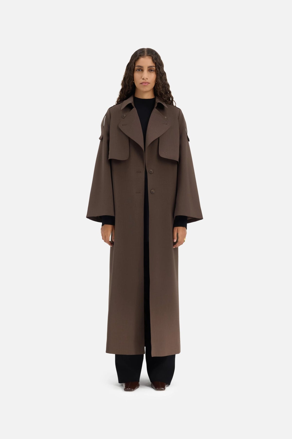 Trench Abaya | Dark Brown