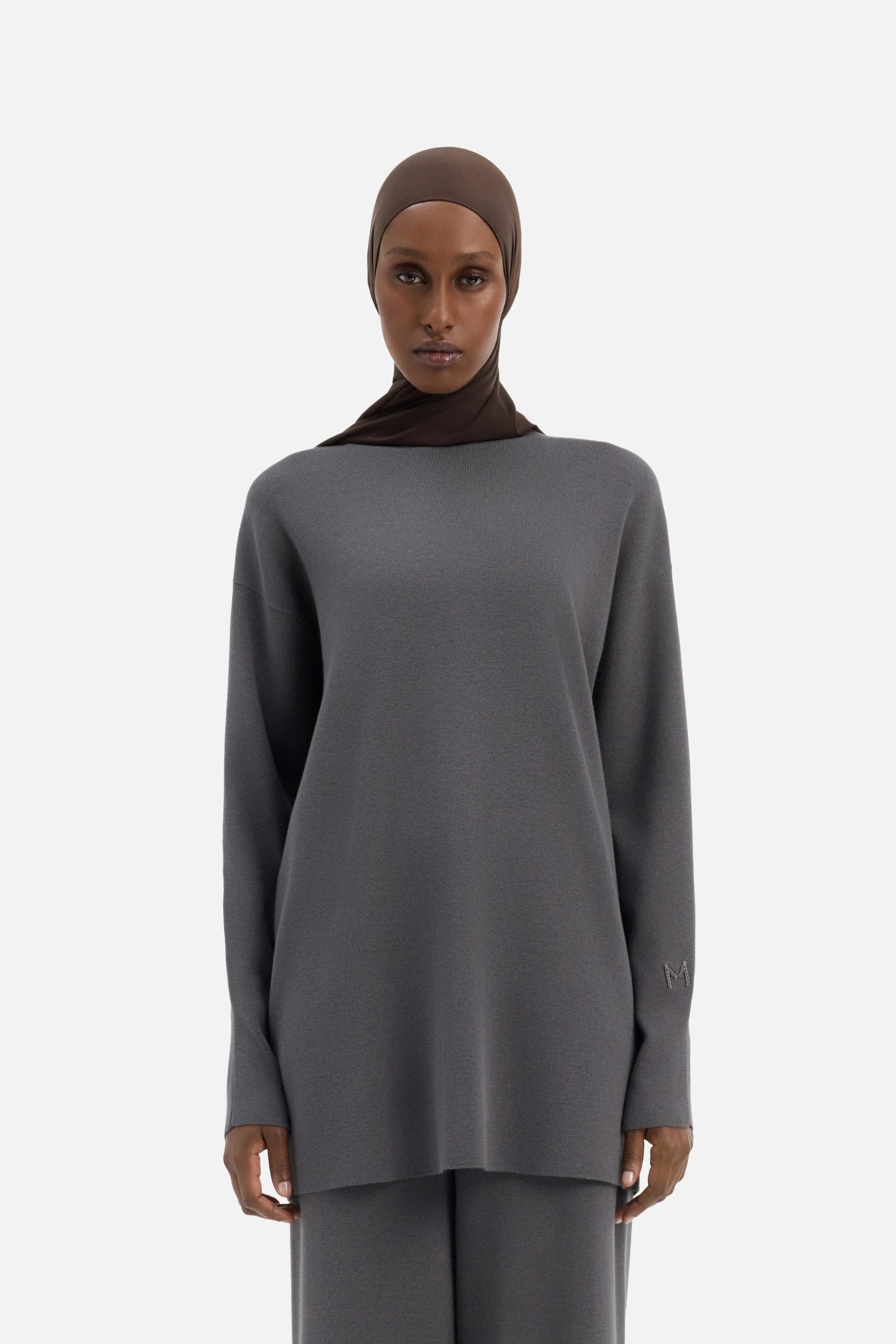Turtle Neck Sweater | Carbon Grey
