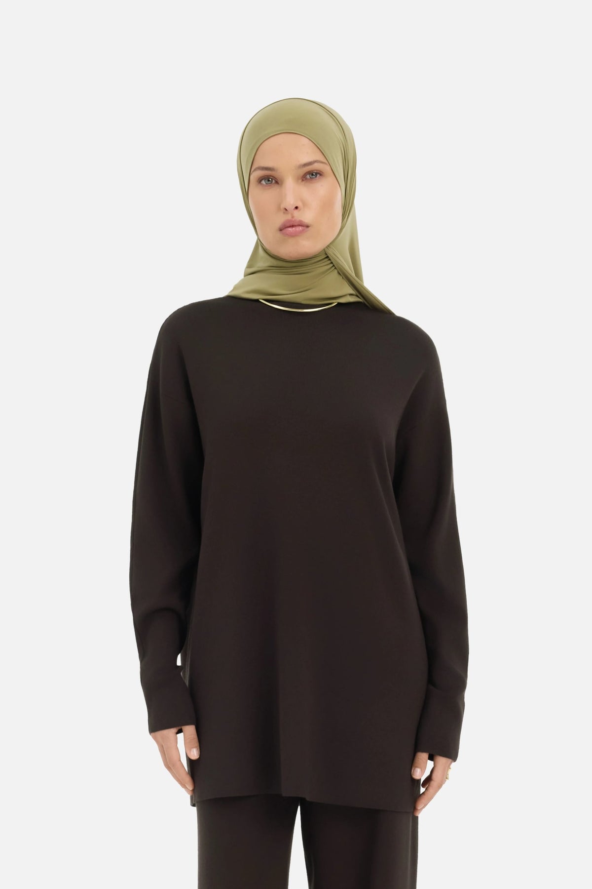 Turtle Neck Sweater | Dark Truffle