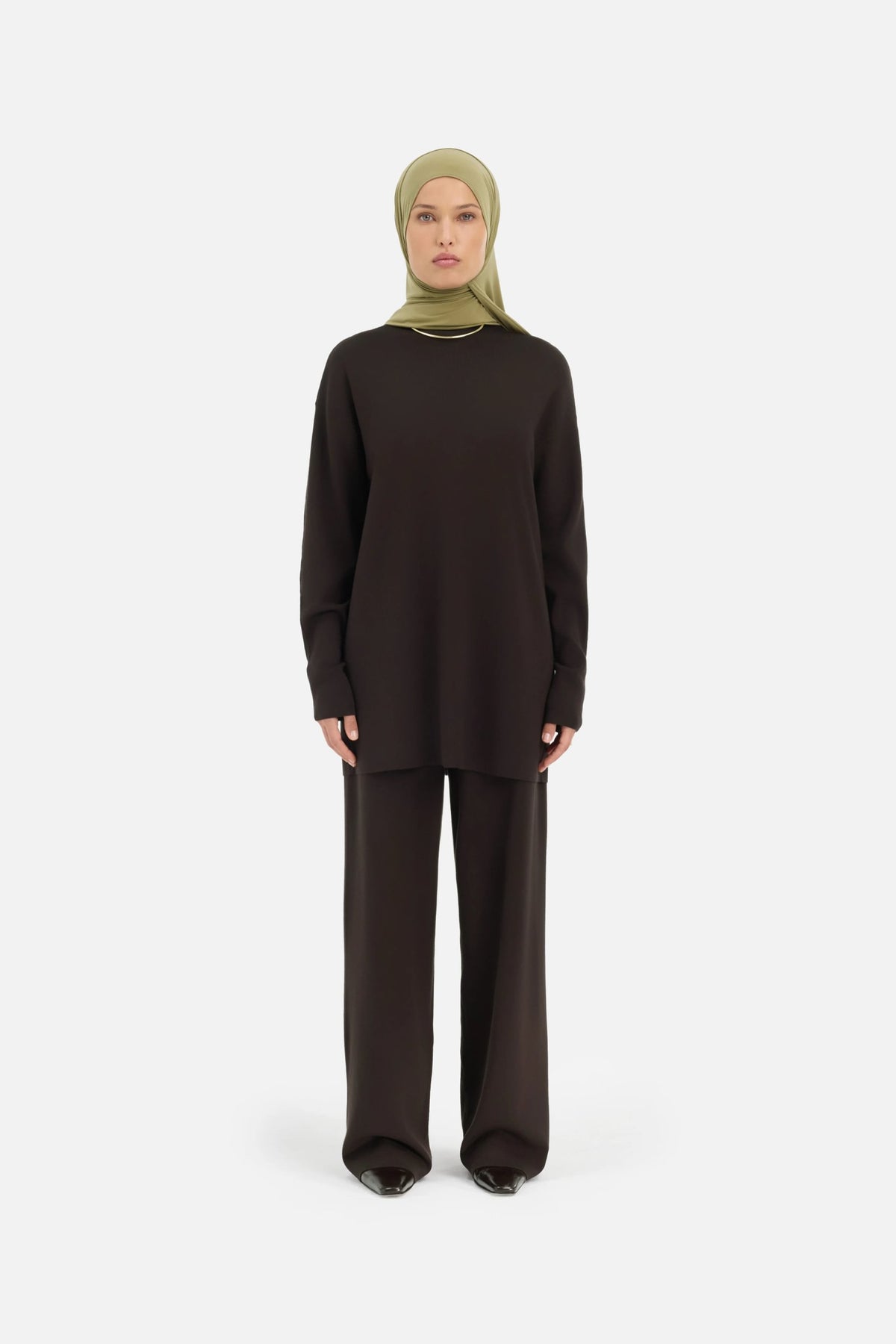 Turtle Neck Sweater | Dark Truffle