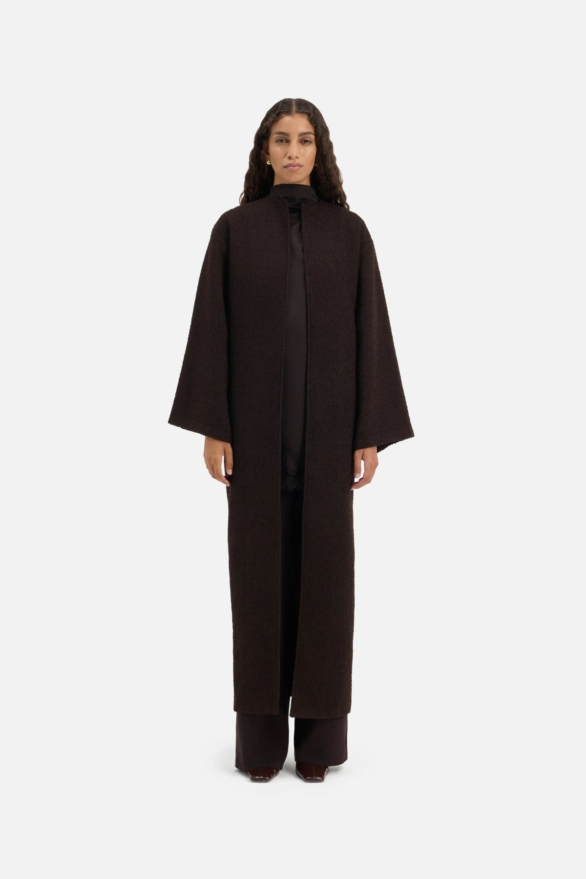 Tweed Abaya | Dark Truffle