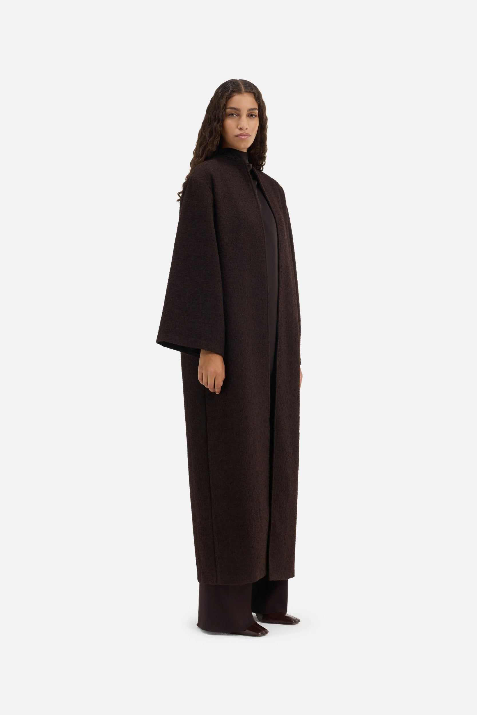 Tweed Abaya | Dark Truffle