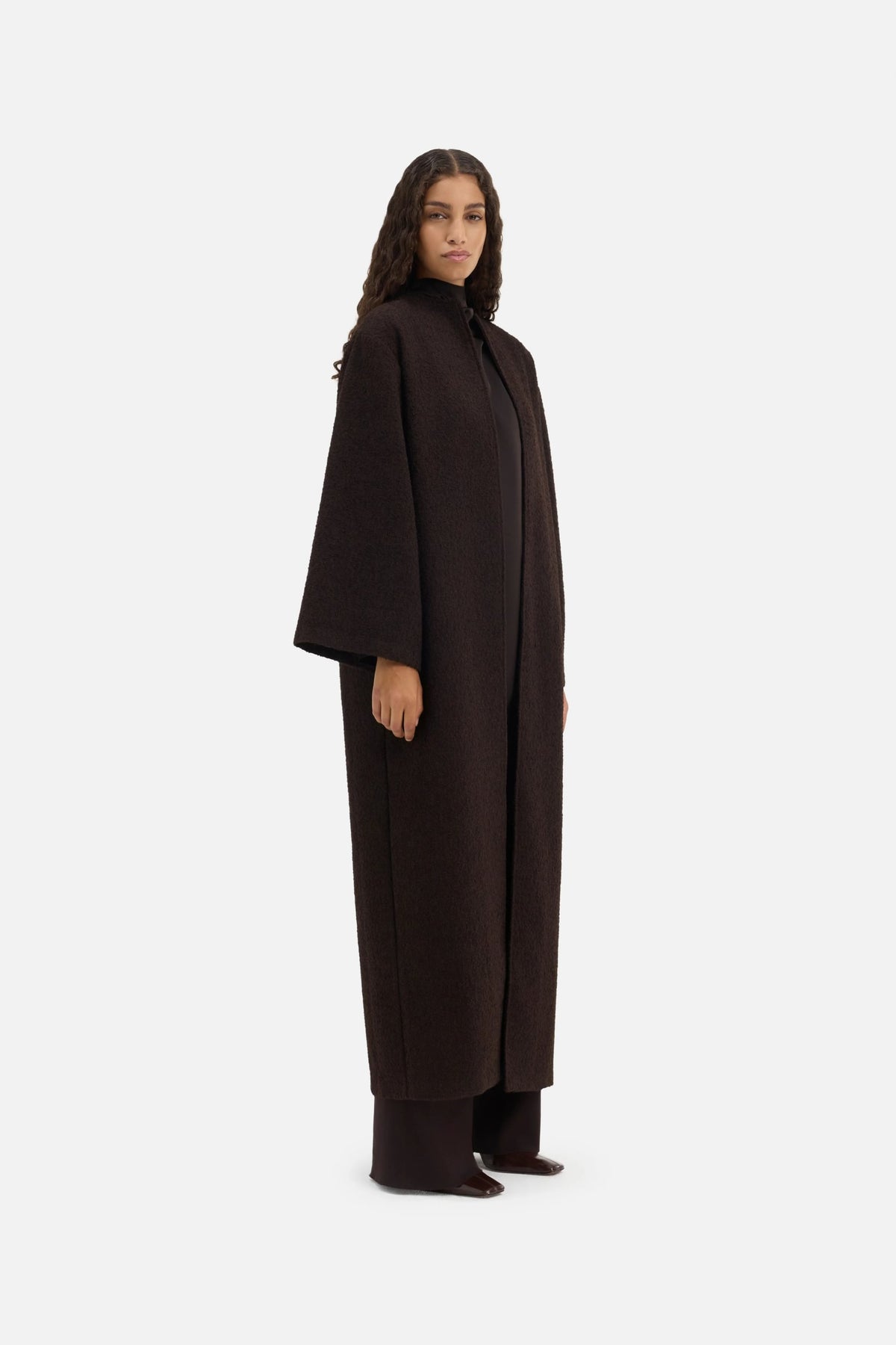 Tweed Abaya | Dark Truffle