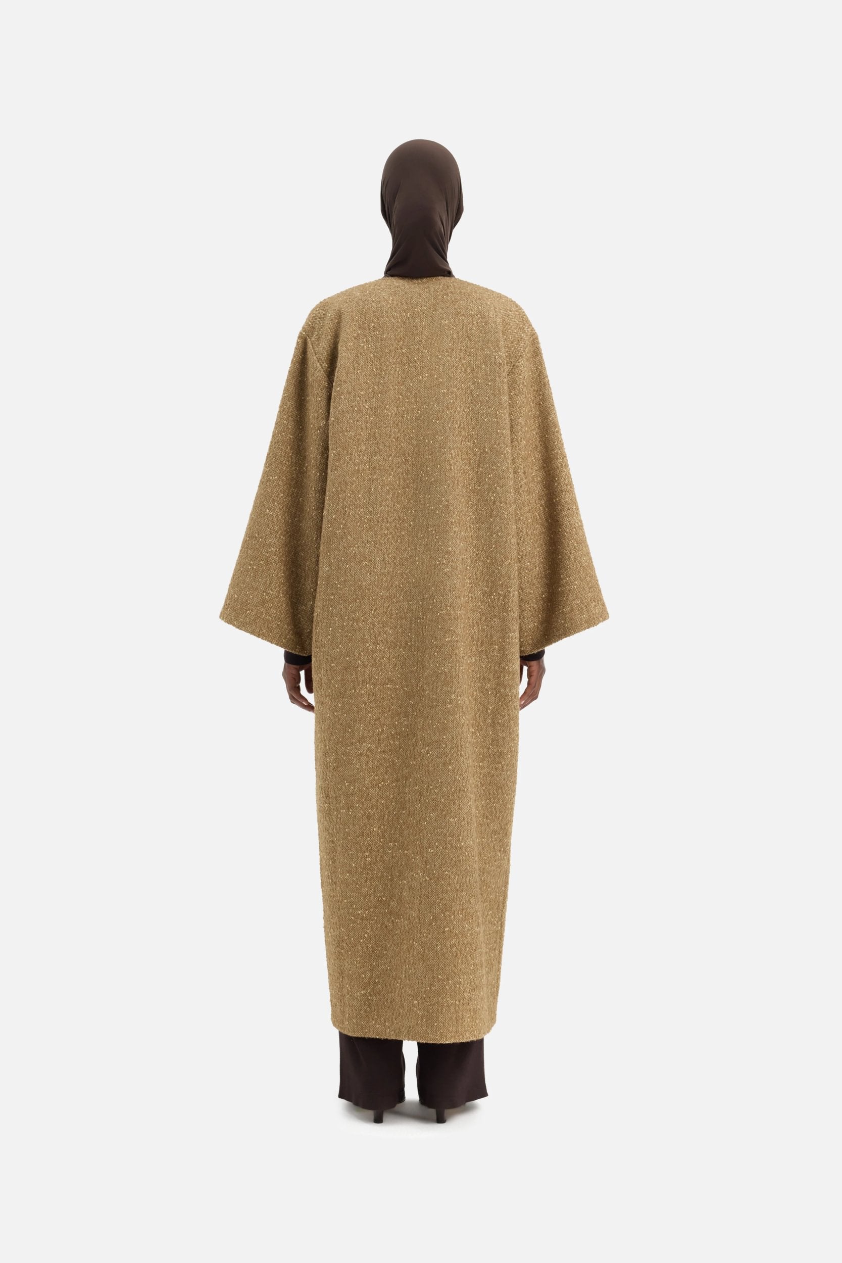 Tweed Abaya | White Pepper