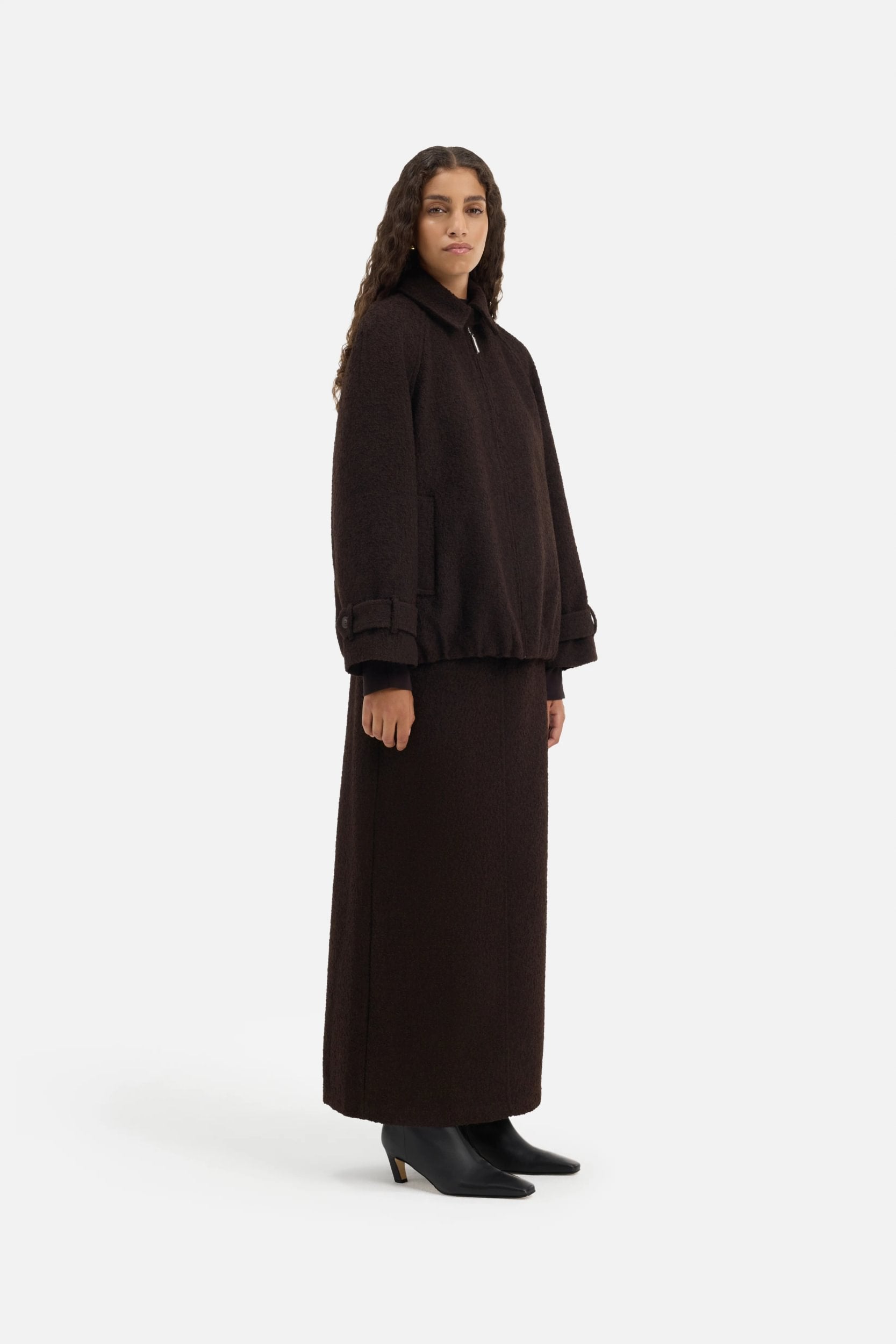 Tweed Skirt | Dark Truffle