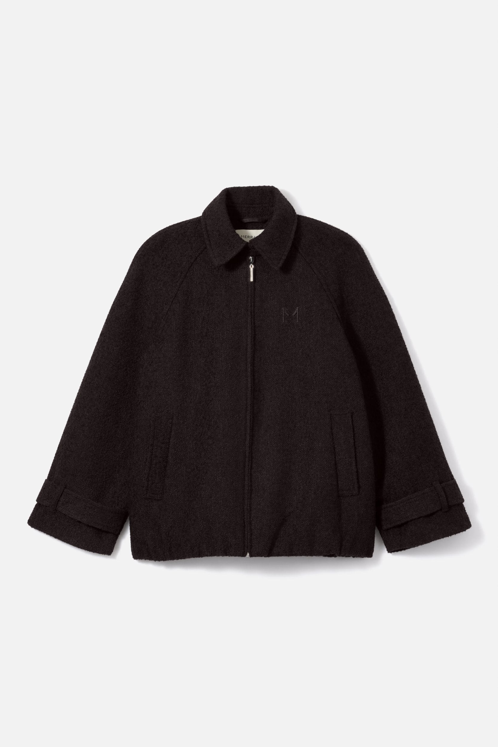 Tweed Bomber Jacket | Dark Truffle