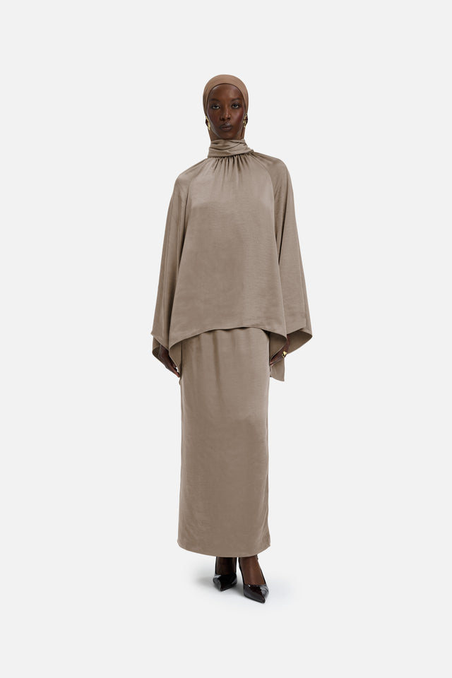 Volume Sleeve Blouse | Milky Cacao