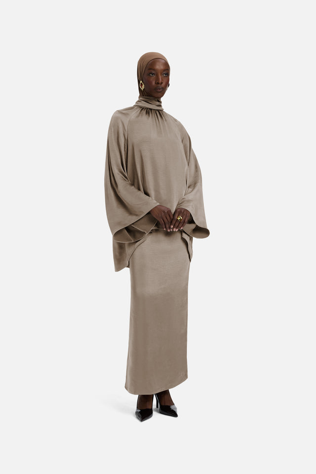 Volume Sleeve Blouse | Milky Cacao
