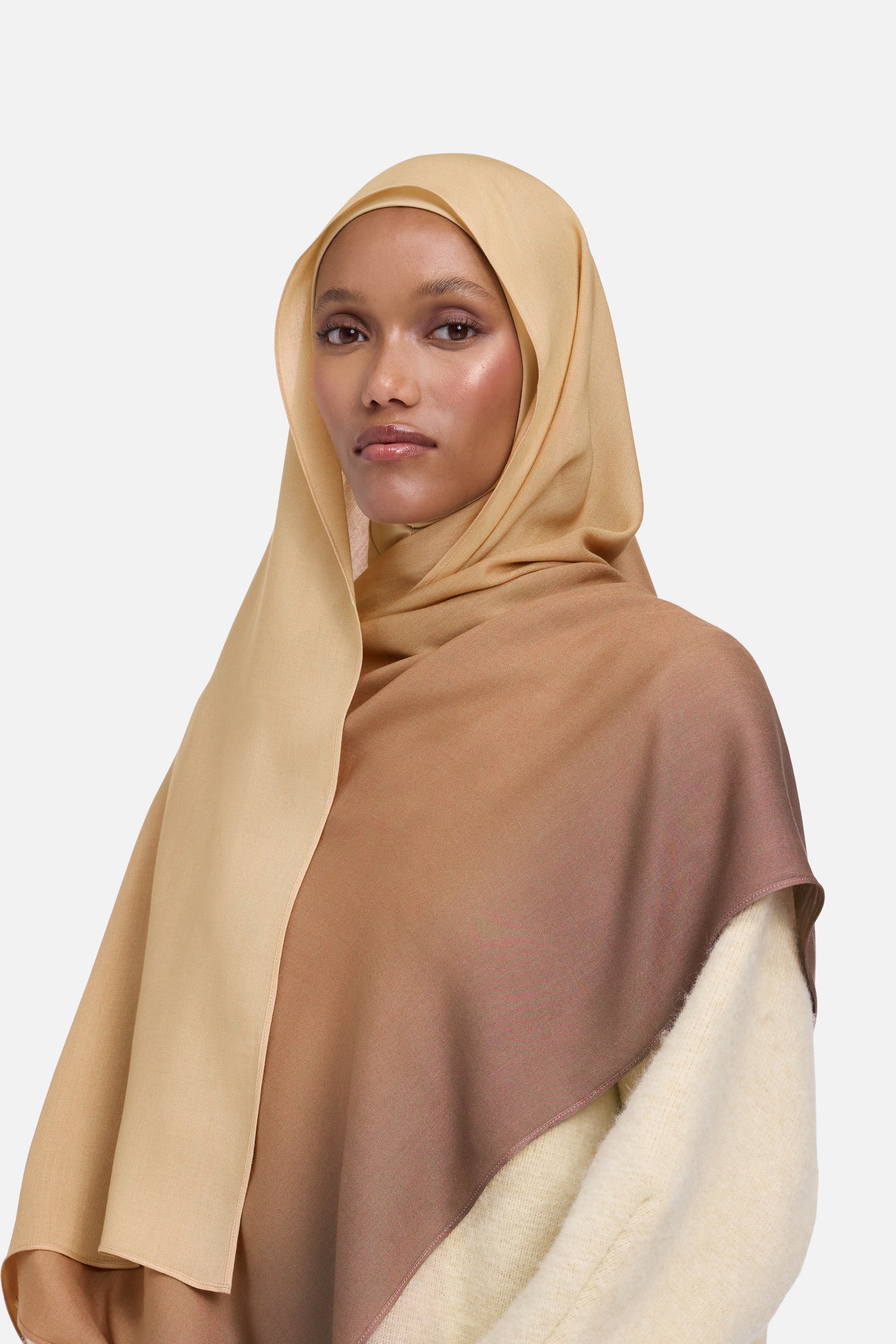 Weightless Woven Scarf | Chocolate Gradient