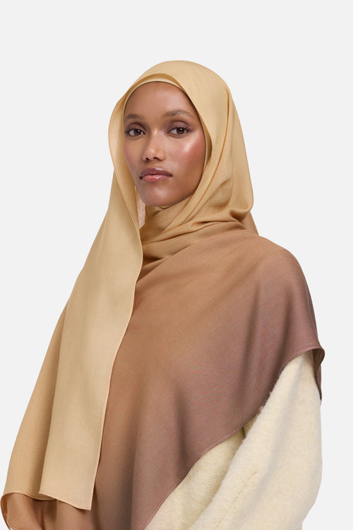 Weightless Woven Scarf | Chocolate Gradient