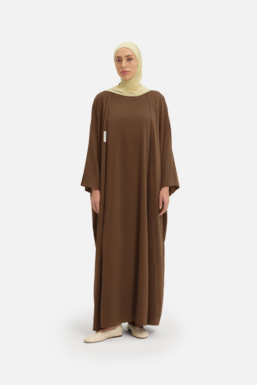 Woven Abaya Short | Dark Terra