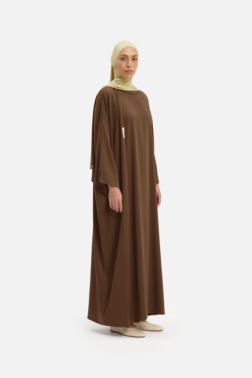 Woven Abaya Regular | Dark Terra