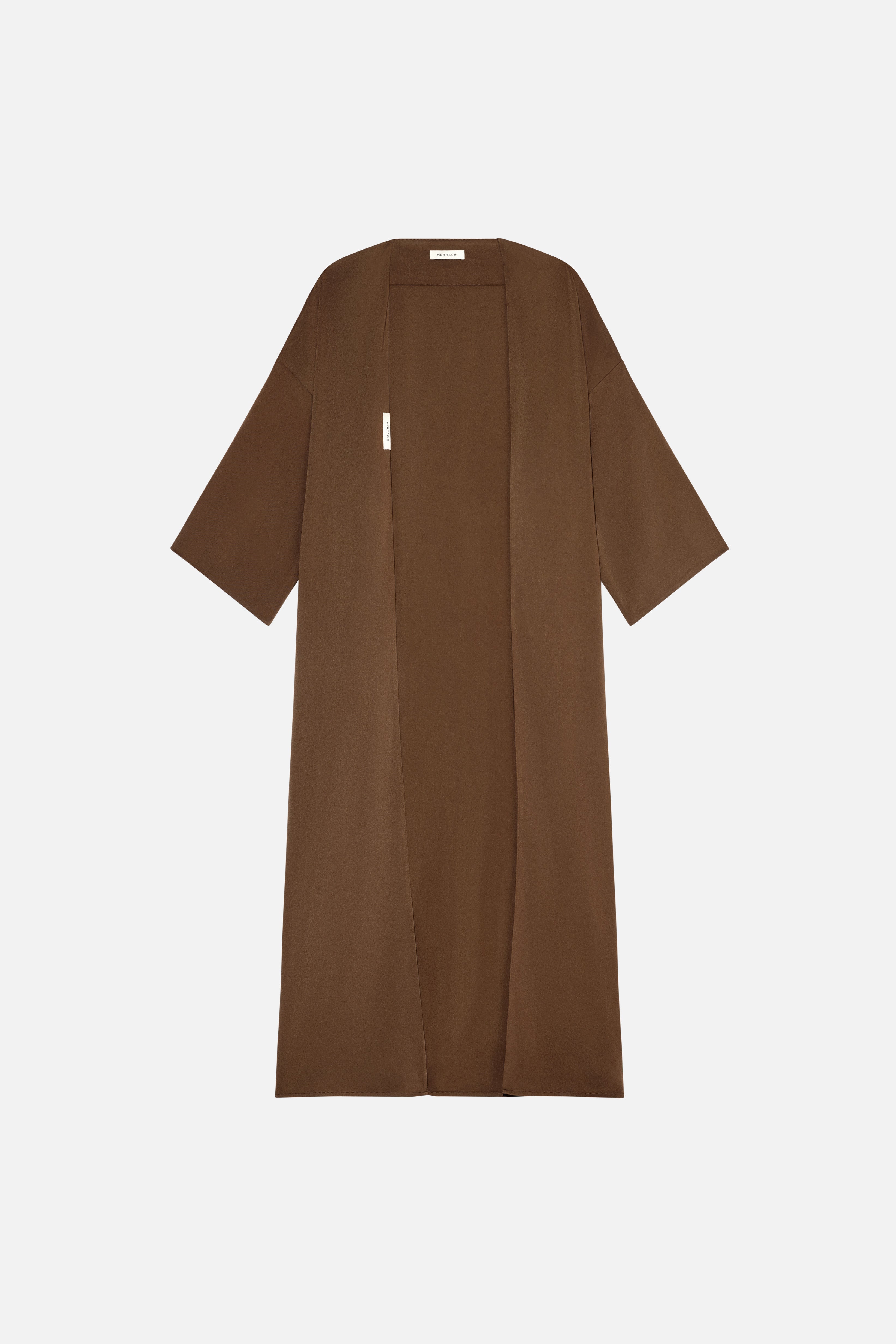 Woven Abaya Regular | Dark Terra
