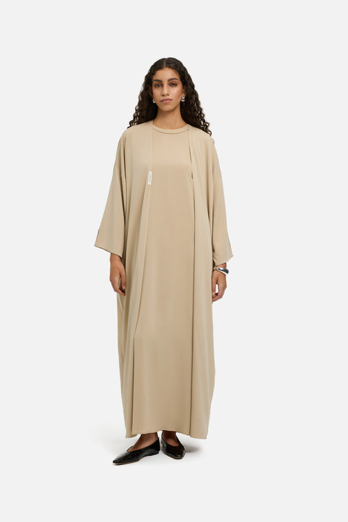 Woven Abaya Short | Oat