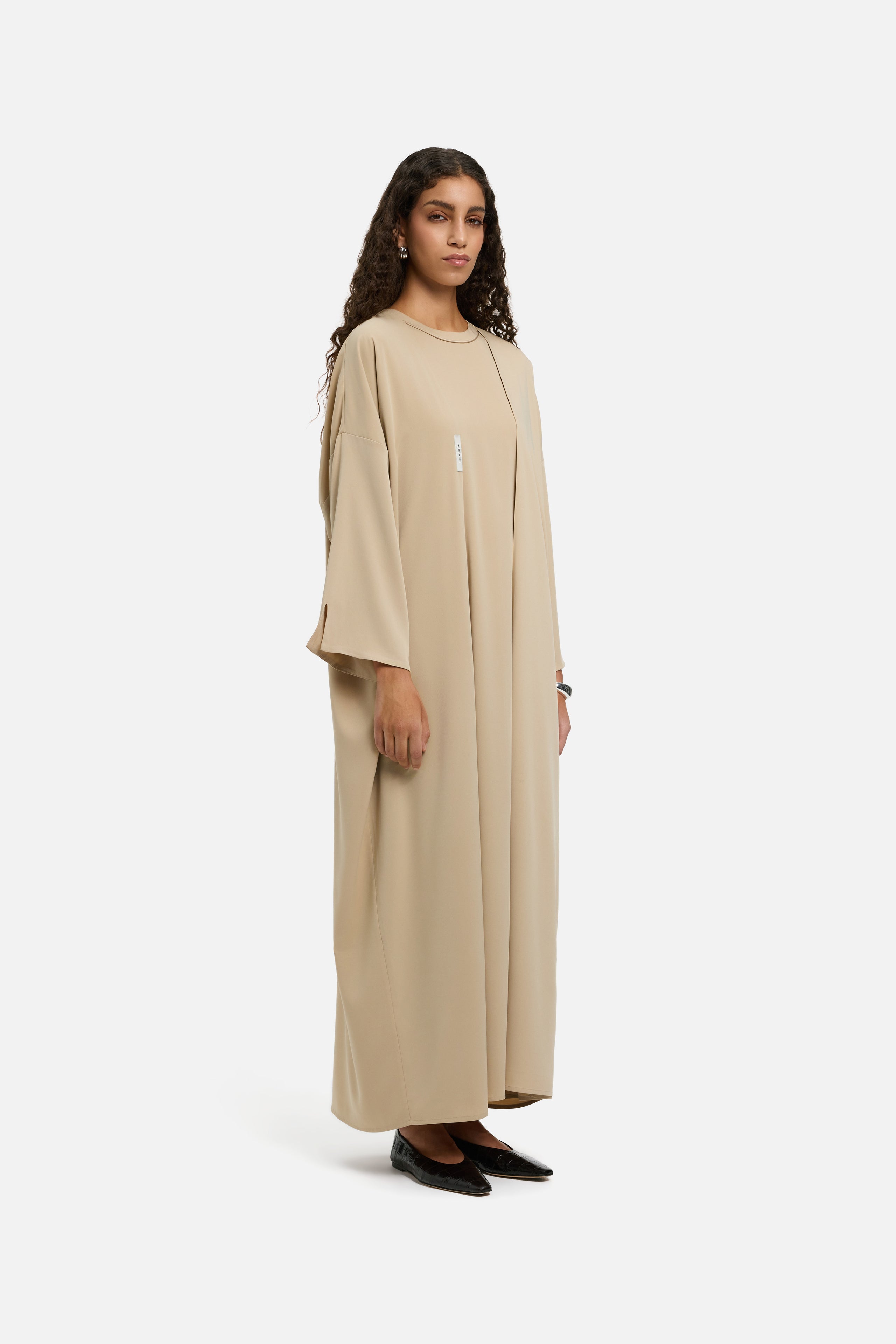 Woven Abaya Regular | Oat