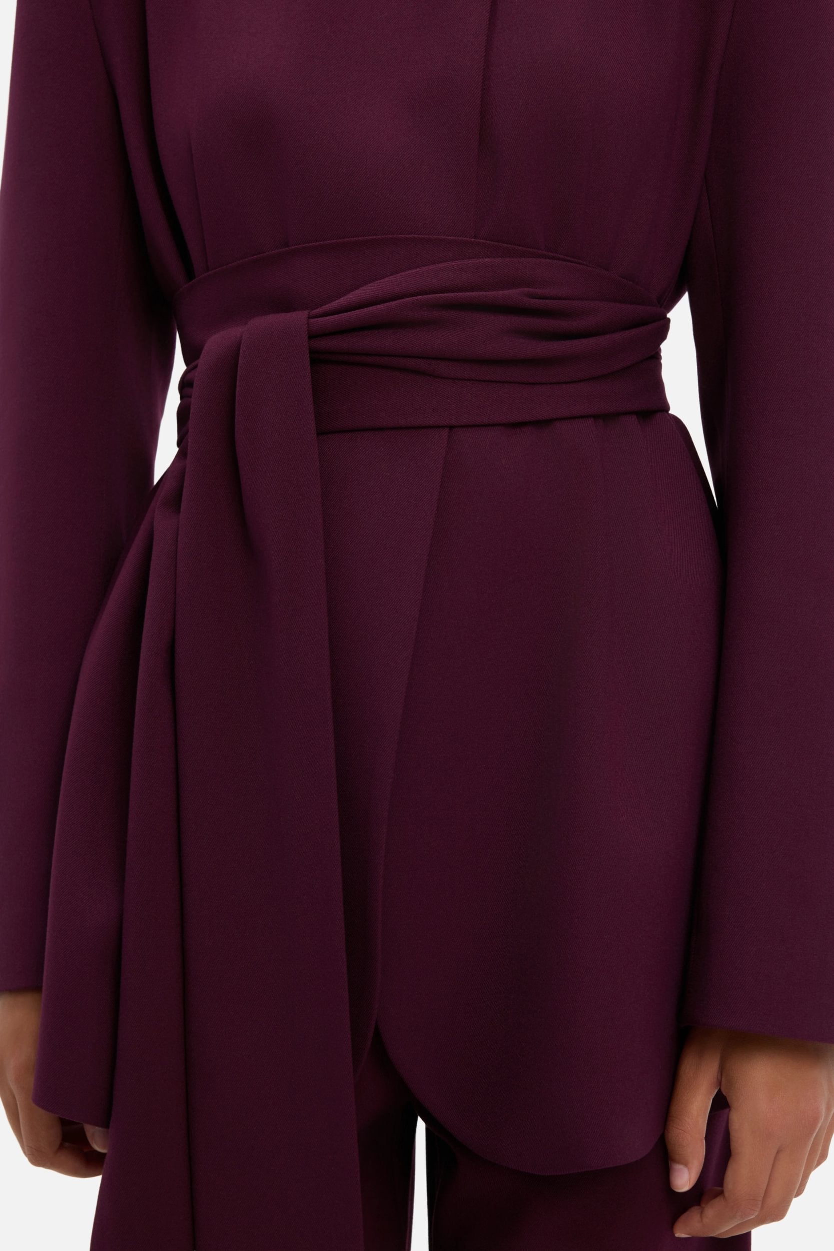 Wrap Belt Blazer | Blackcurrant