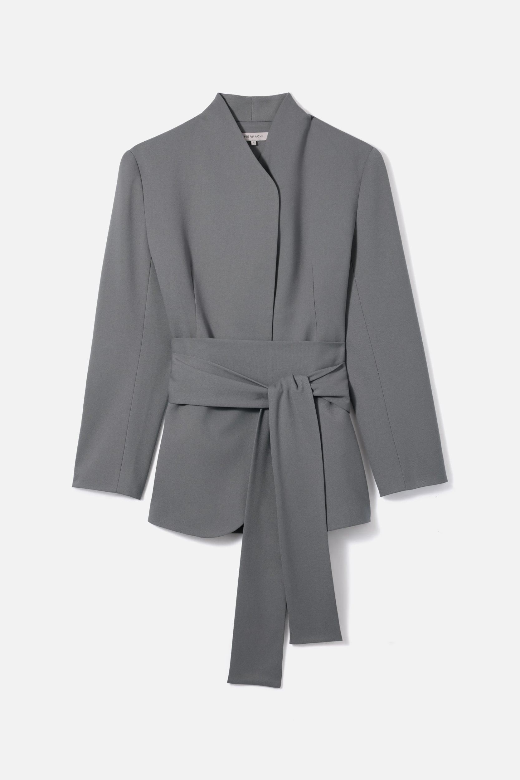 Wrap Belt Blazer | Carbon Grey