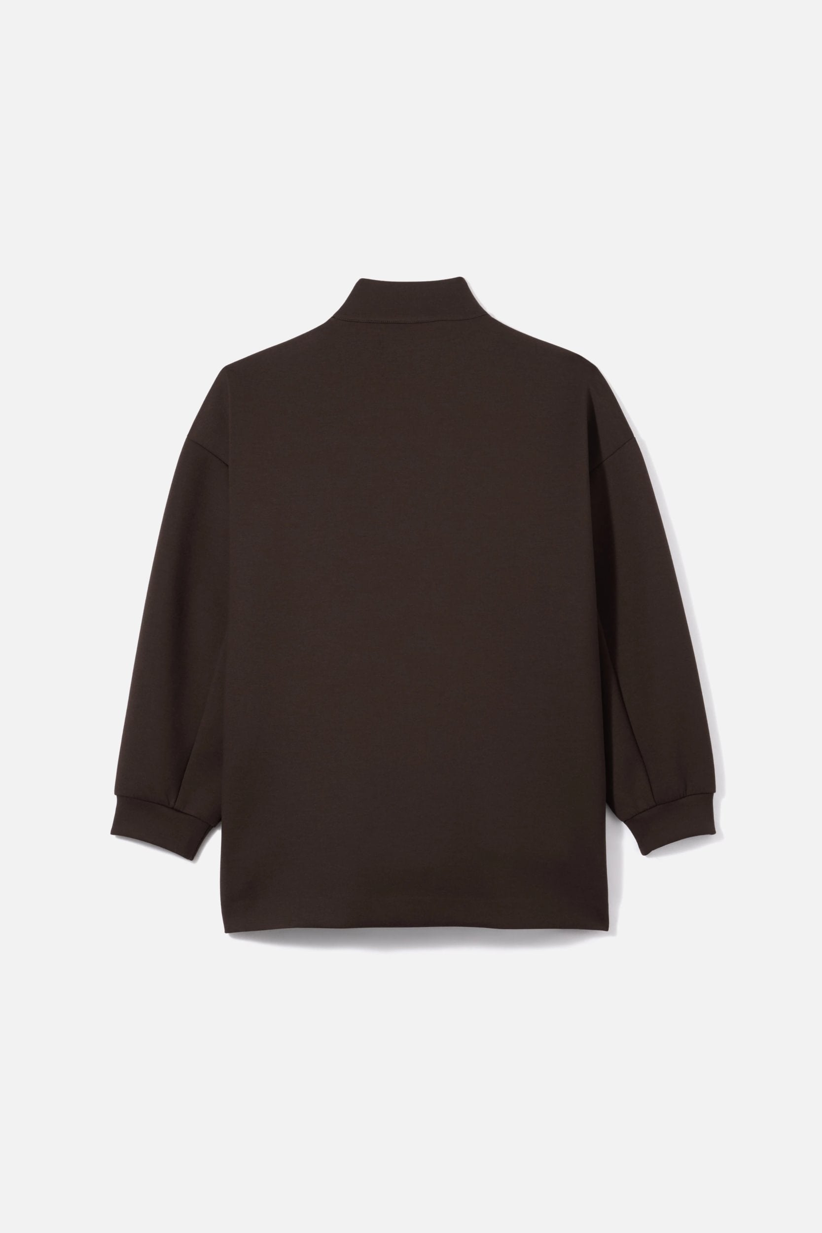 Zipped Jersey Jacket | Dark Truffle