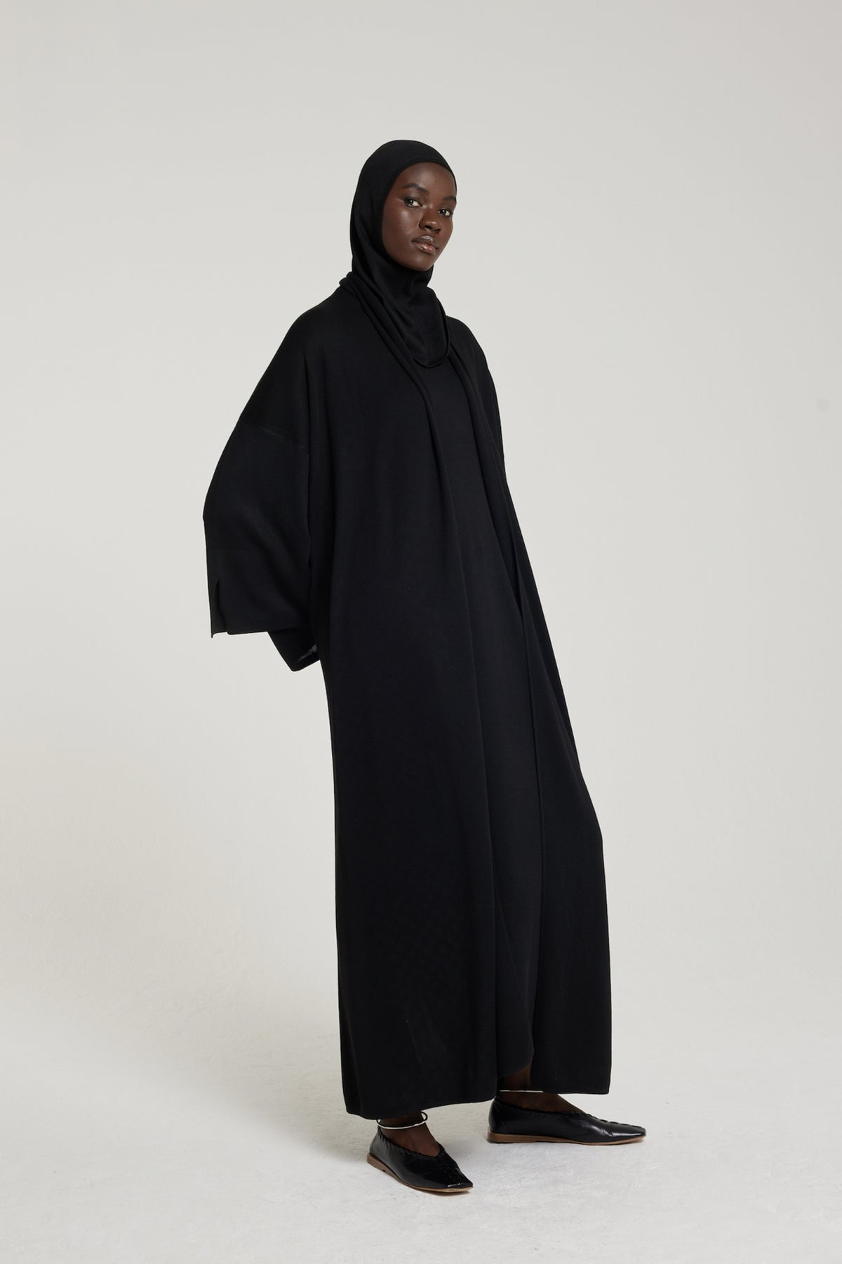 Knitted Abaya | Black