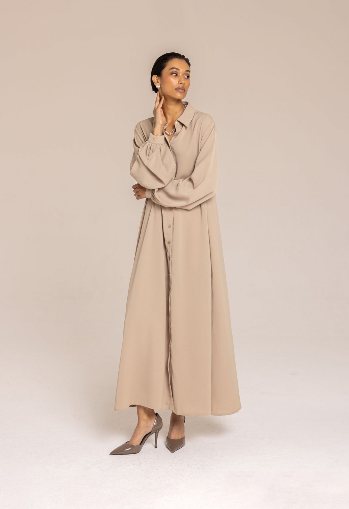 Belted Dress | Khaki
