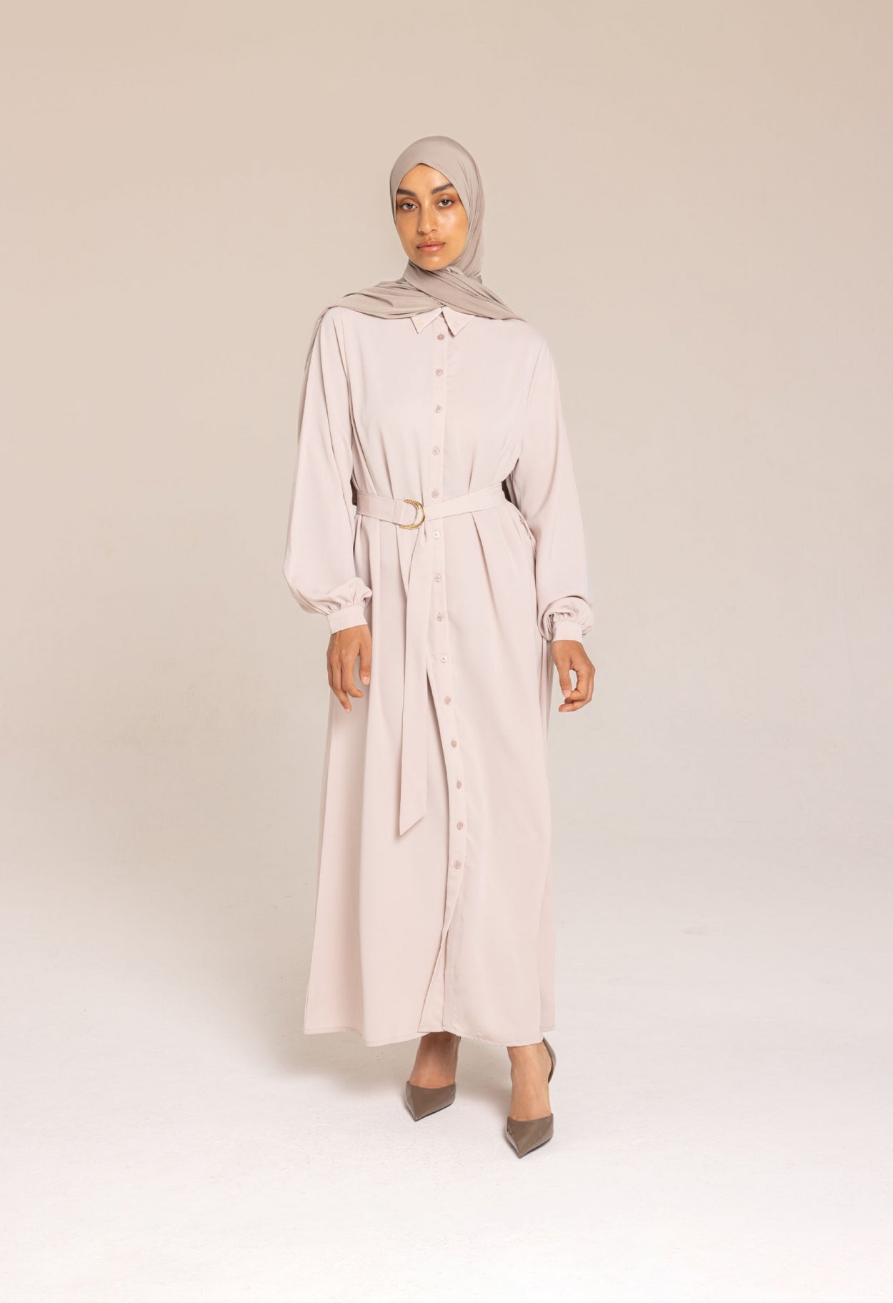 Belted Dress | Old Pink