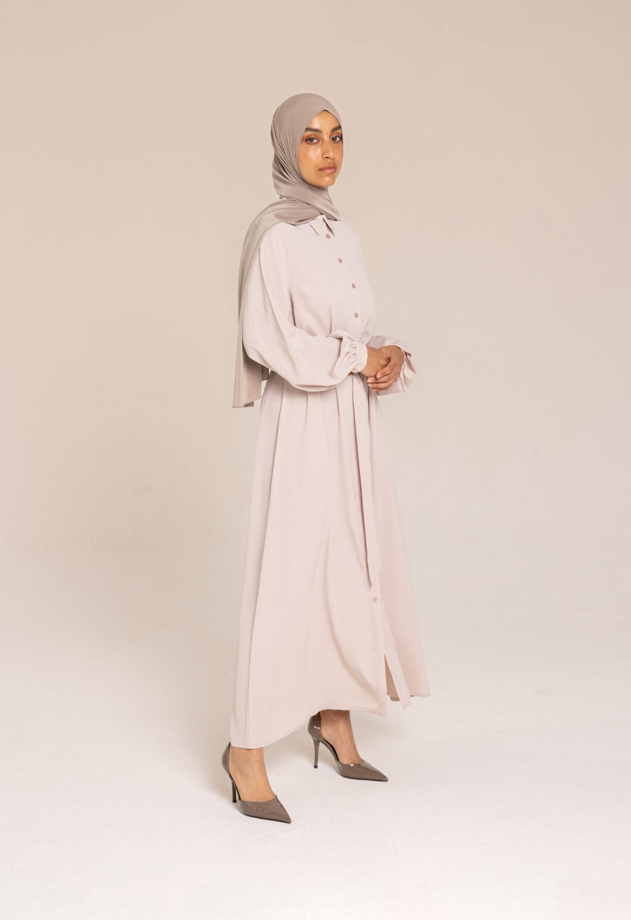 Belted Dress | Old Pink