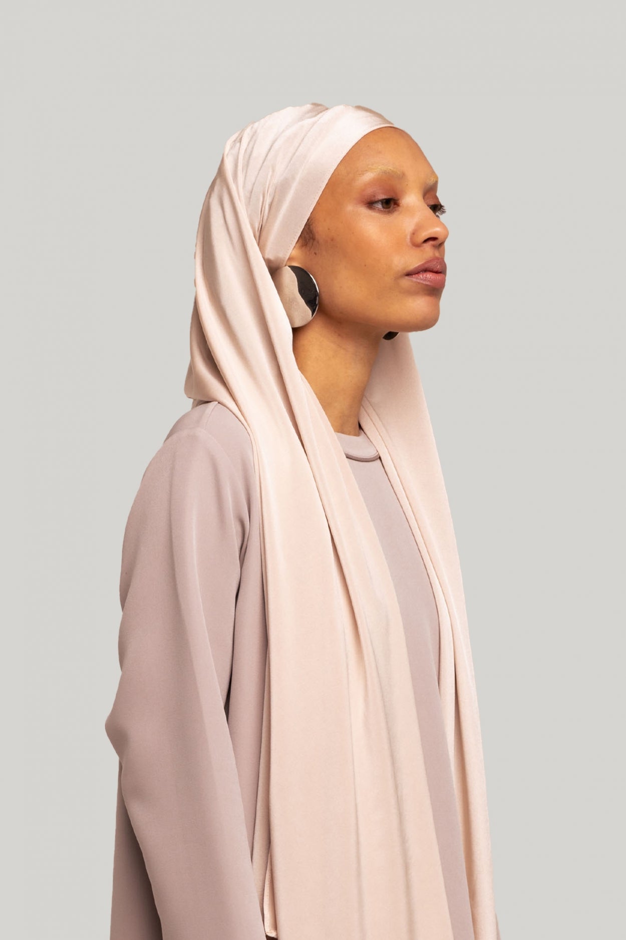 Satin Jersey Scarf | Pearl