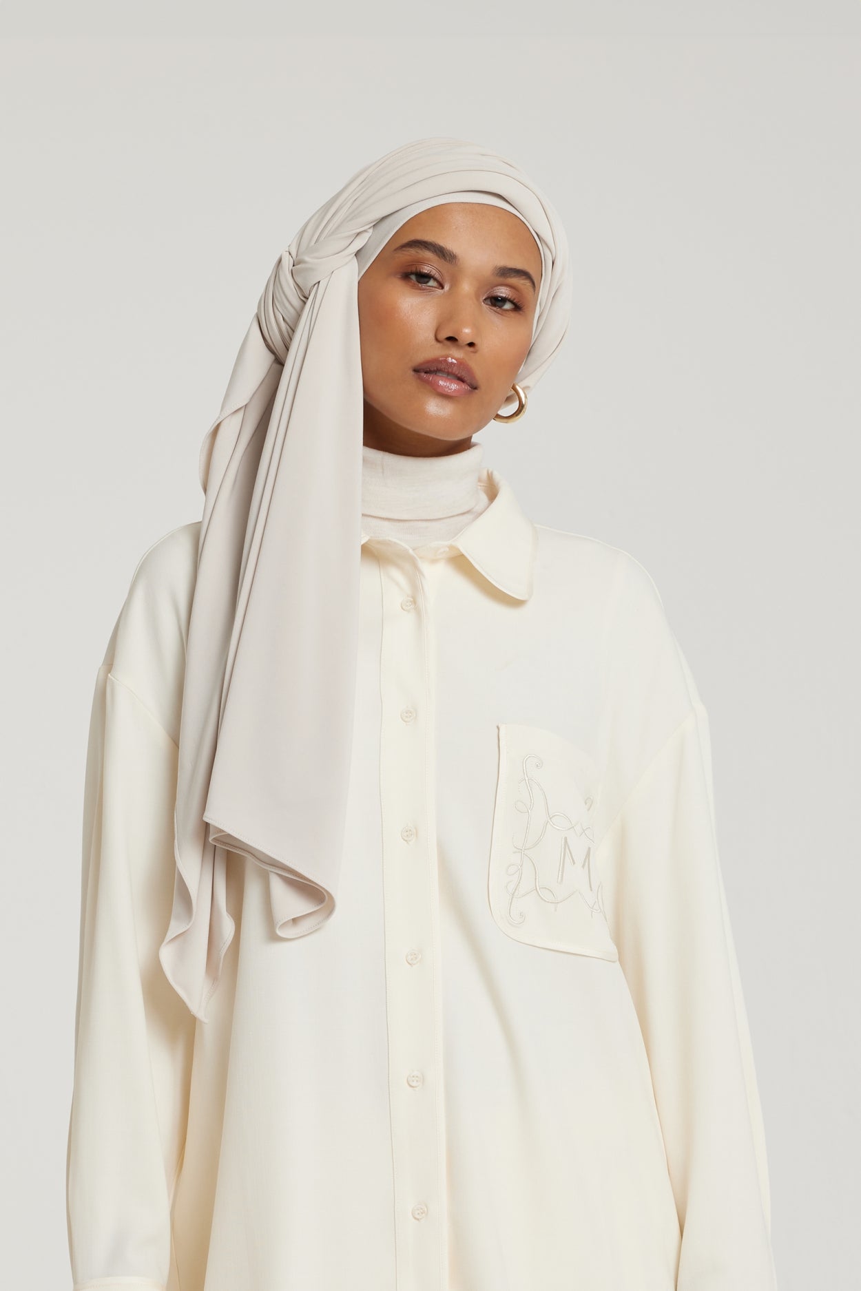 Premium Jersey Scarf | Light Vanilla
