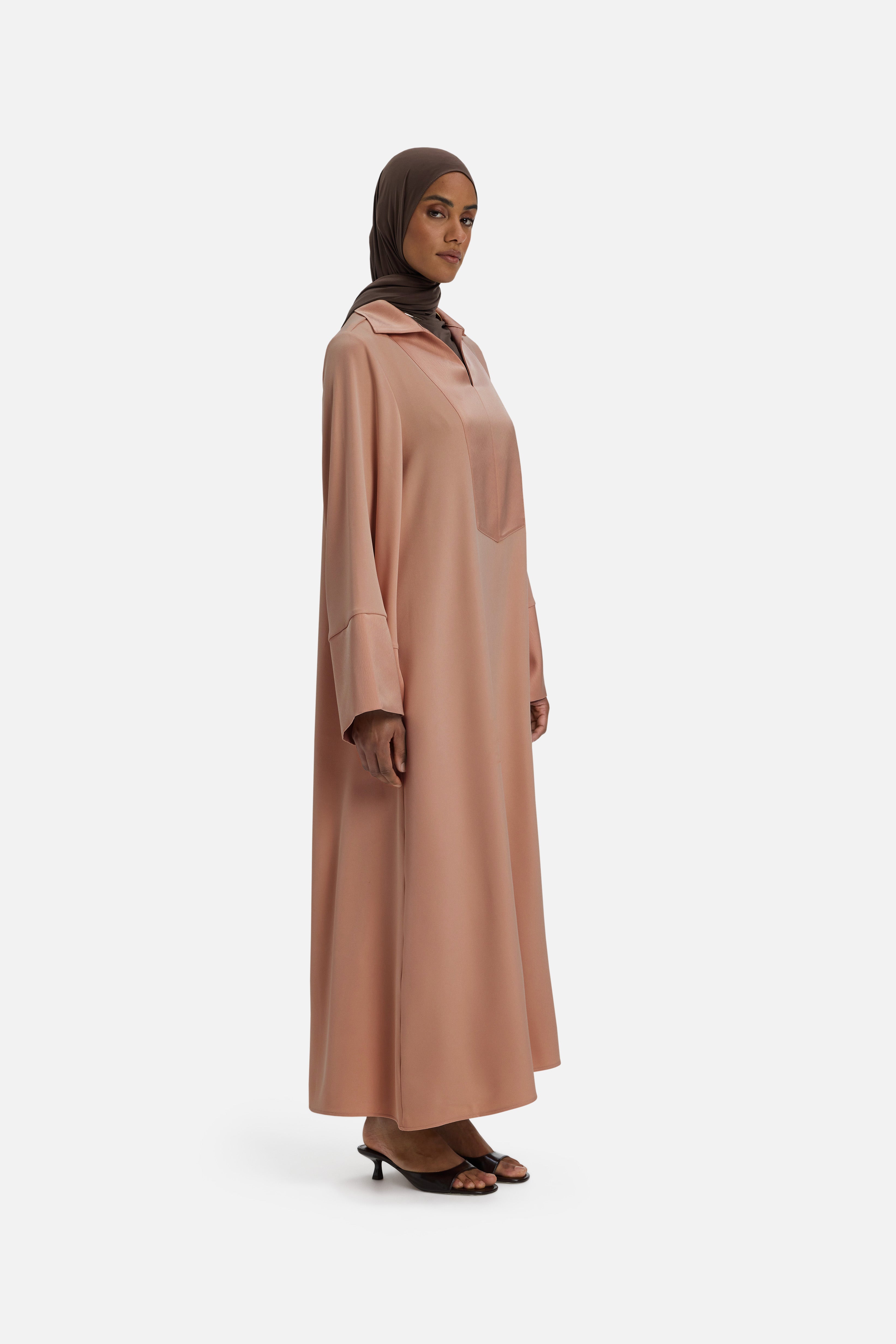 Kaftan Dress Short | Soft Bordeaux