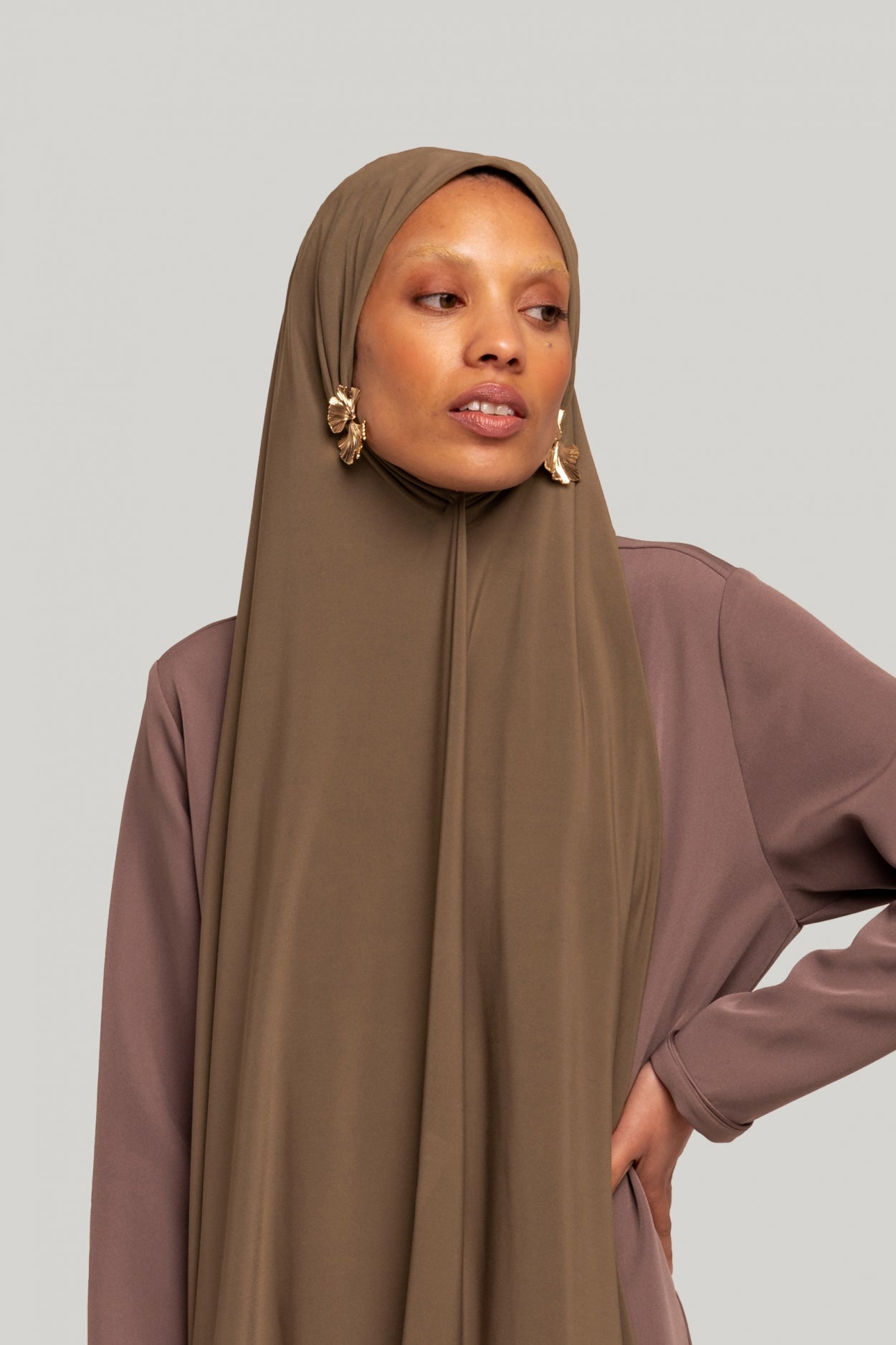 Premium Jersey Scarf | Brown Olive