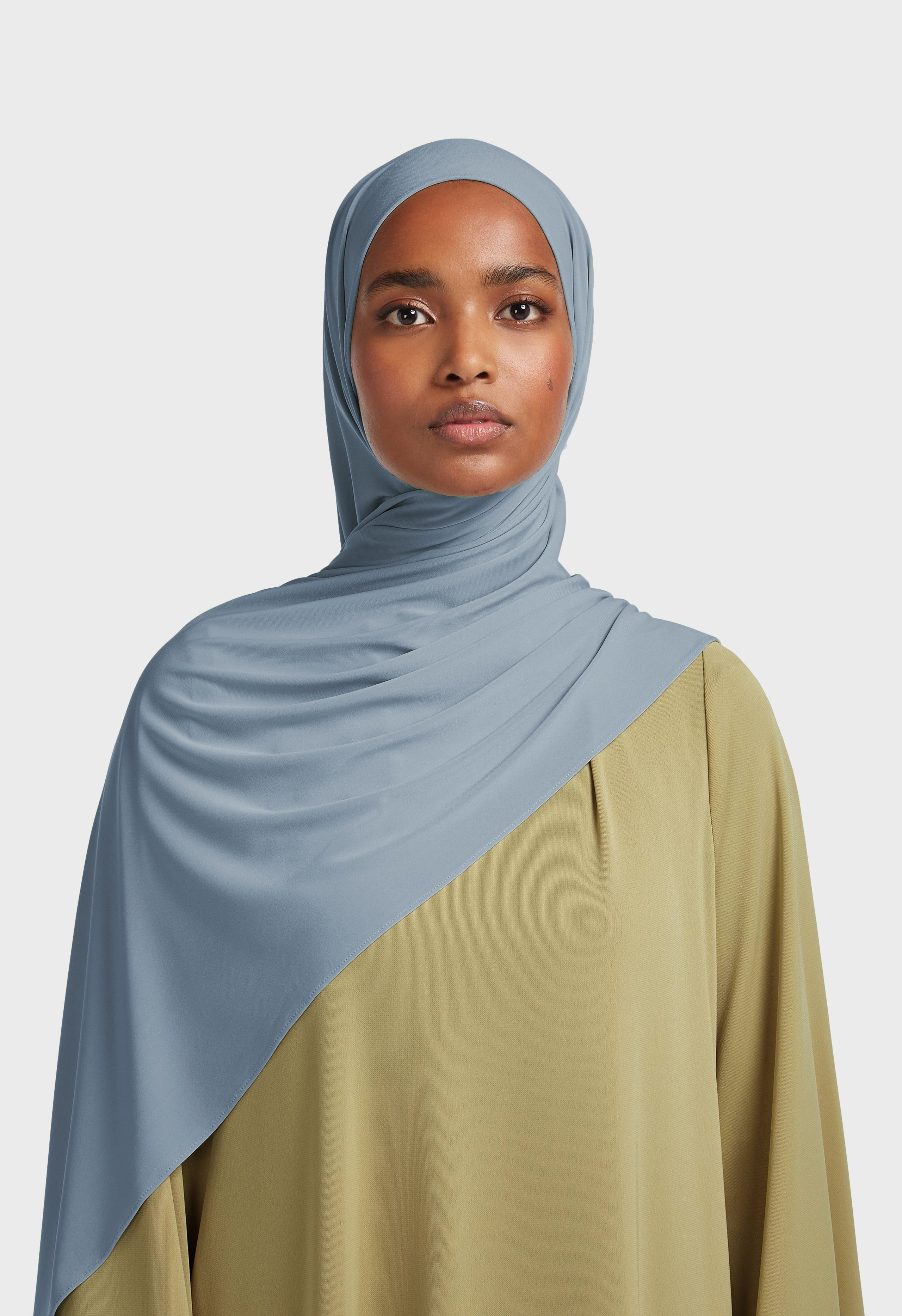 Premium Jersey Scarf | Silver Blue