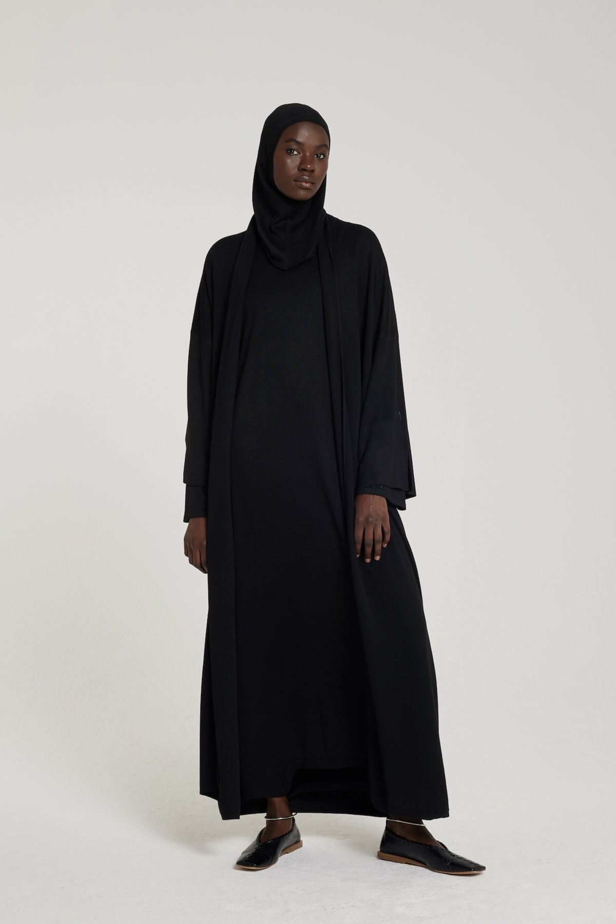 Knitted Abaya | Black