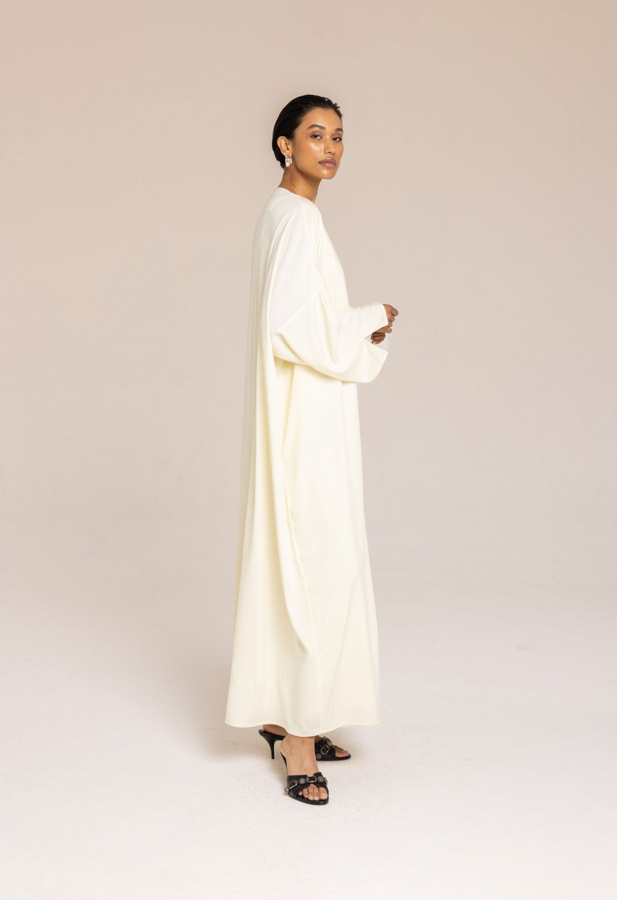 Woven Abaya | Cream
