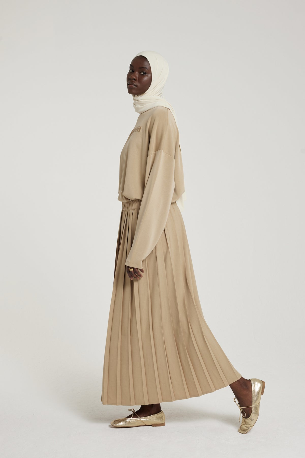 Woven Skirt | Almond